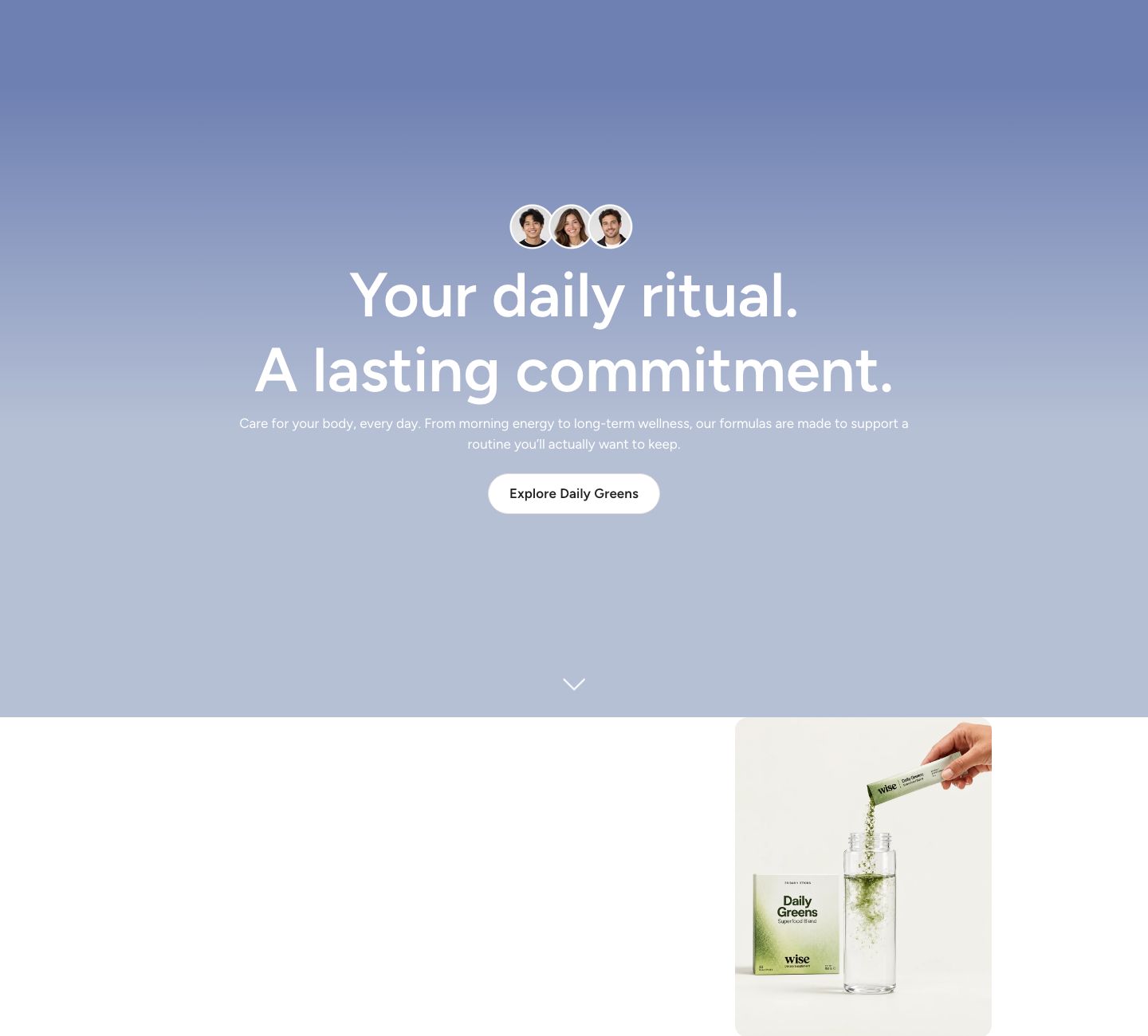 Parallax section on desktop