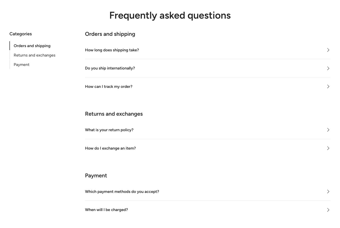 Content with navigation on desktop