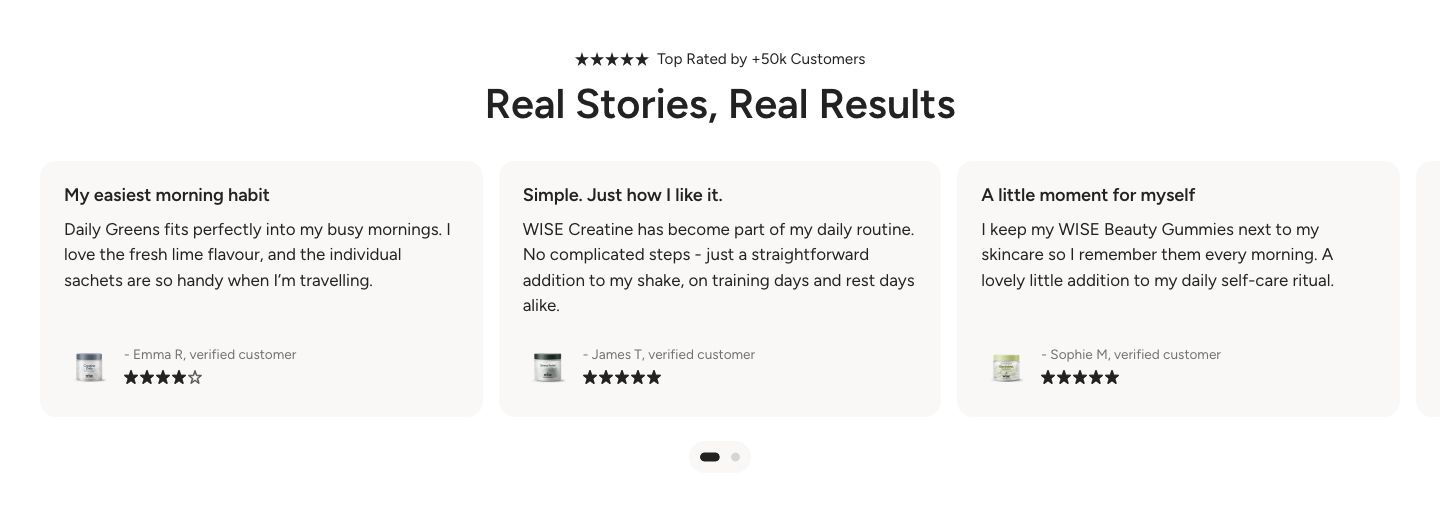 Testimonial: Marquee on desktop